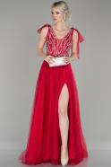 Длинное Помолвочное Платье красный ABU1433