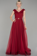 Длинное Помолвочное Платье красный ABU1435
