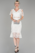 Короткое Платье На Приглашение Белый ABK854