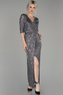 Длинное Вечернее Платье Серый ABU1438