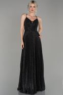 Длинное Помолвочное Платье Черный ABU1441