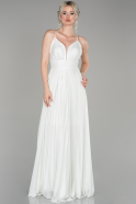 Длинное Помолвочное Платье Белый ABU1441