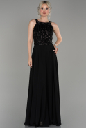 Длинное Помолвочное Платье Черный ABU1258