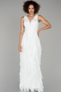 Длинное Помолвочное Платье Белый ABU1451