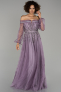 Длинное Помолвочное Платье Лавандовый ABU1452