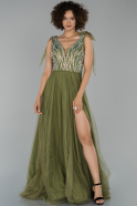 Длинное Помолвочное Платье Хаки ABU1433