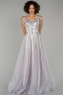 Длинное Помолвочное Платье Серый ABU1453