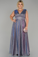 Длинное Свободное Вечернее Платье Пурпурный ABU1463