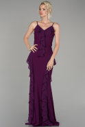 Длинное Выпускное Платье Фиолетовый ABU624