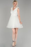 Короткое Платье На Приглашение Белый ABK861