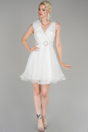 Короткое Платье На Приглашение Белый ABK862