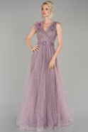 Длинное Помолвочное Платье Пудровый ABU1253