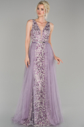 Длинное Помолвочное Платье Лиловый ABU1480