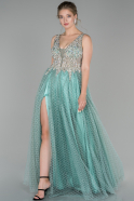 Длинное Помолвочное Платье Бирюзовый ABU1490