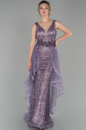 Длинное Помолвочное Платье Лавандовый ABU1497