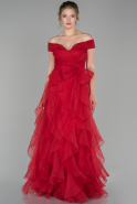 Длинное Помолвочное Платье красный ABU1498