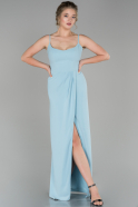 Длинное Выпускное Платье Светло-синий ABU1499