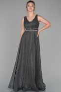 Длинное Помолвочное Платье Антрацитовый ABU1272