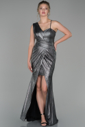 Длинное Вечернее Платье Черный ABU1457