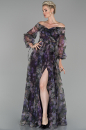 Длинное Помолвочное Платье Пурпурный ABU1506