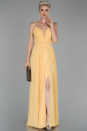 Длинное Помолвочное Платье Лимонный ABU1485
