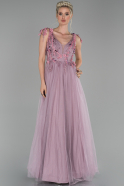 Длинное Помолвочное Платье Лиловый ABU1505