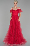 Длинное Помолвочное Платье красный ABU1254