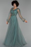 Длинное Помолвочное Платье Бирюзовый ABU1524