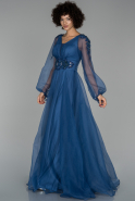 Длинное Помолвочное Платье Индиго ABU1524