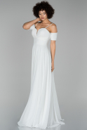 Длинное Вечернее Платье Белый ABU1526