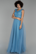 Длинное Помолвочное Платье Индиго ABU1525