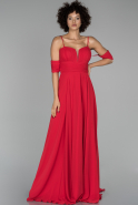 Длинное Вечернее Платье красный ABU1526