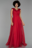 Длинное Помолвочное Платье красный ABU1525