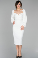 Миди Пригласительное Платье Белый ABK916