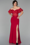 Длинное Вечернее Платье красный ABU1533