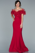 Длинное Вечернее Платье красный ABU1544