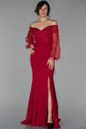 Длинное Вечернее Платье красный ABU1545