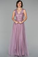 Длинное Вечернее Платье Пыльно-розовый ABU1540