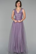 Длинное Вечернее Платье Лавандовый ABU1540