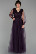 Длинное Вечернее Платье Пурпурный ABU1549