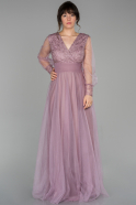 Длинное Вечернее Платье Пудровый ABU1549