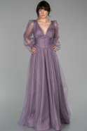 Длинное Вечернее Платье Лавандовый ABU1556