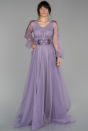 Длинное Помолвочное Платье Лиловый ABU1524