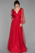 Длинное Вечернее Платье красный ABU1556