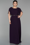 Длинное Свободное Вечернее Платье Пурпурный ABU1403