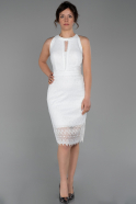 Короткое Платье На Приглашение Белый ABK784