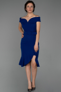 Короткое Платье На Приглашение Ярко-синий ABK934