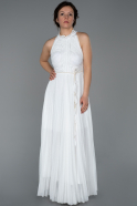Длинное Вечернее Платье Белый ABU1570