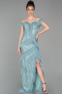 Длинное Вечернее Платье Бирюзовый ABU1550