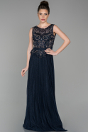 Длинное Вечернее Платье Темно-синий ABU1583